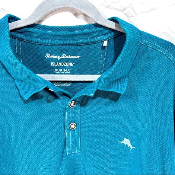 Tommy Bahama Island Zone Men’s Polo Marlin Blue Cruise Short Sleeve Size XL - Picture 7 of 12